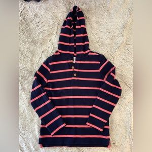 Crown & Ivy Boys Hoodie - Navy with Pink Stripes - 7